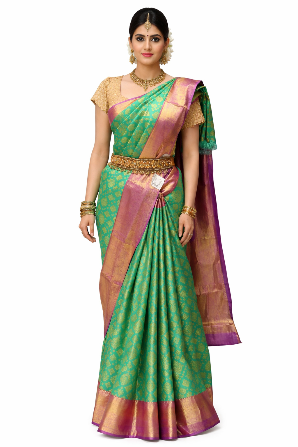 Royal Bridal Kanchipuram Pure Silk Saree – Heavy Zari Wedding Collection